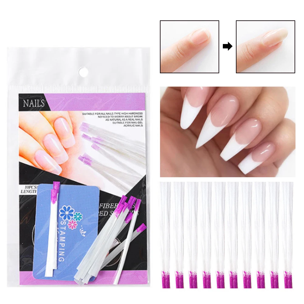 20 шт/30 шт гвозди для наращивания ногтей стекло Fibernails для ногтей гель продлевающий половой акт Советы Расширение стекловолокна для дизайн ногтей стекло волокно