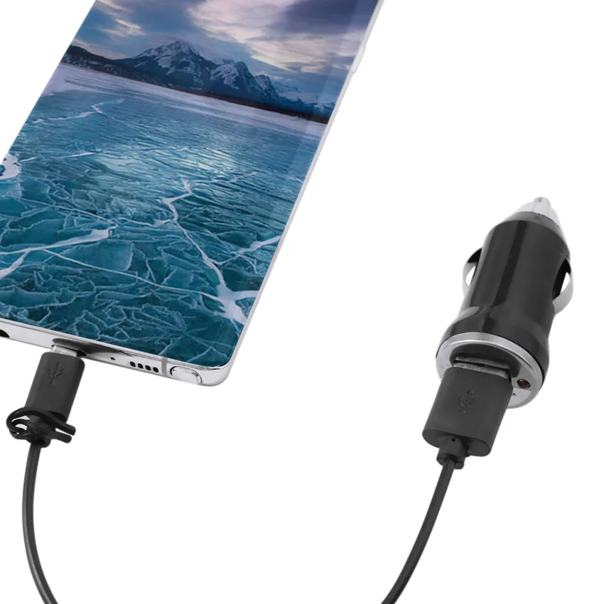Автомобильное зарядное устройство USB Цифровое 5 В 1A алюминиевое быстрое