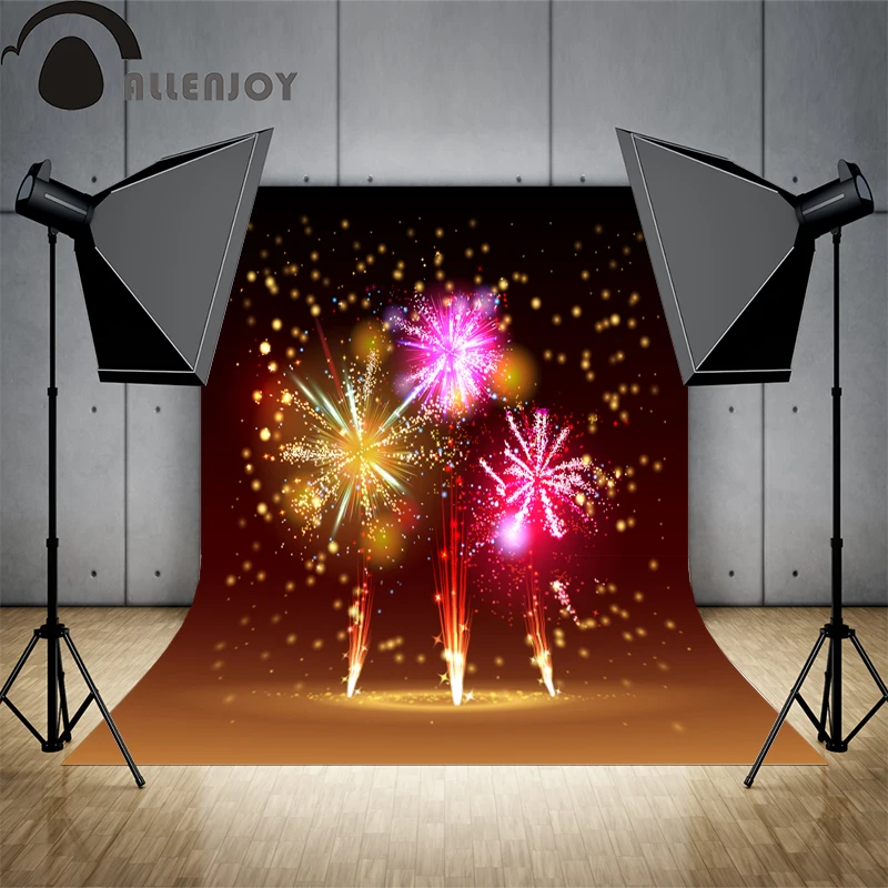 Allenjoy праздничный фон для фотосъемки с изображением Новый год фейерверк Блеск