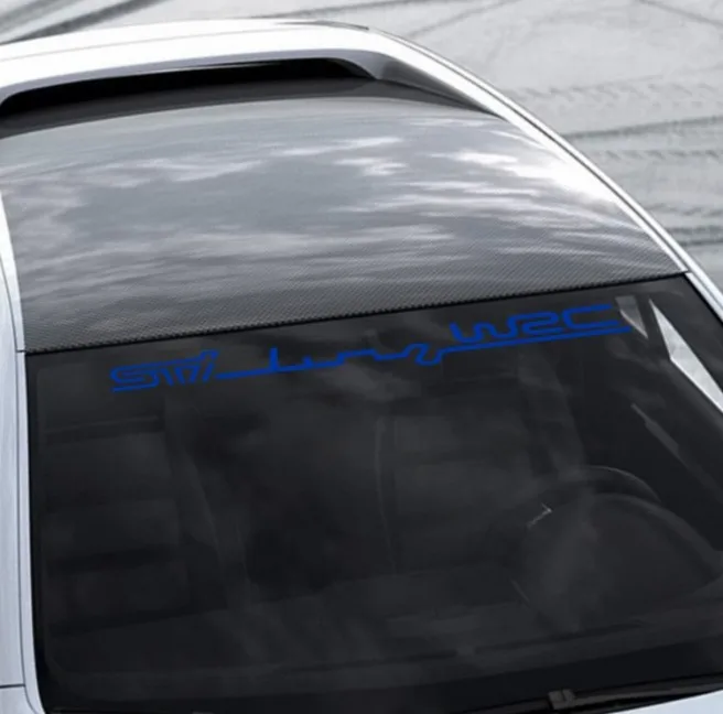 blue Высокое качество наклейки для стайлинга автомобилей баннер наклейка гоночная пленка для Ford Focus волк SCT лобовое стекло - Название цвета: blue