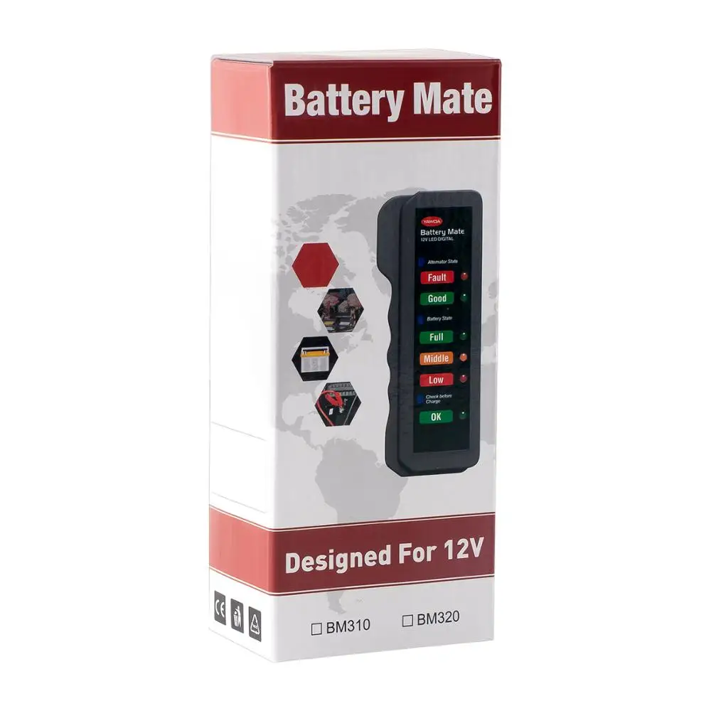 12V Цифровой walkie talkie автомобильное Батарея тестер генератора Мотоциклетные