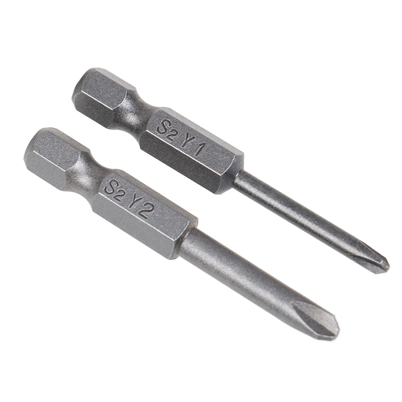 

2Pcs/set 50mm Magnetic 1/4'' Hex Shank Y Tip Head Screwdriver Bits Sets