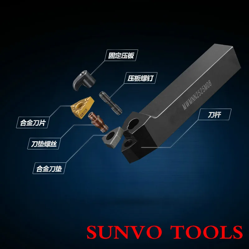 Внешний токарный инструмент MWMNN MWENN 2525M08 CNC tool holder MWMNN2525M08/MWENN2525M08 подходит для