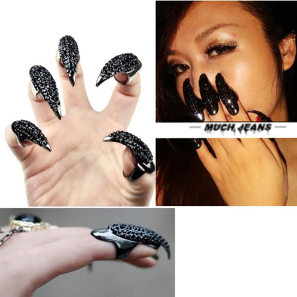 5 шт. 3 размера Готический в стиле панк Nail Коготь Paw Талон палец советы Косплэй
