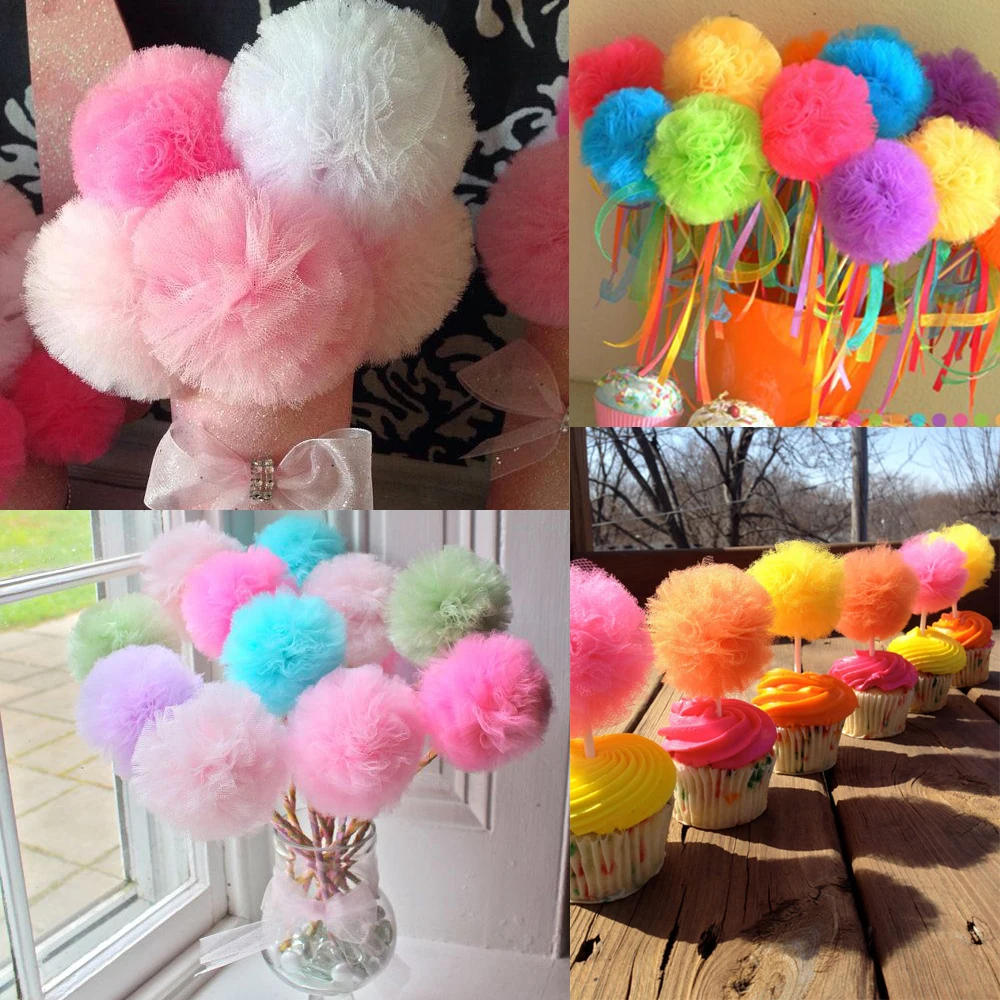 5 шт DIY 4 &quot6&quot 8 &quot10&quot тюль шарики-Помпоны для свадебной вечеринки свадебный душ