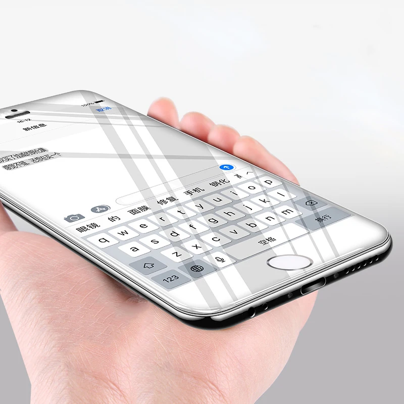Gourde 9H твердость 4D изогнутый край Полное покрытие закаленное стекло для iphone 6 7