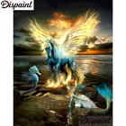 Картина из страз 5D Dispaint, алмазная вышивка с квадратнымикруглыми стразами сделай сам, русалка, единорог, вышивка крестиком, домашний декор A10269
