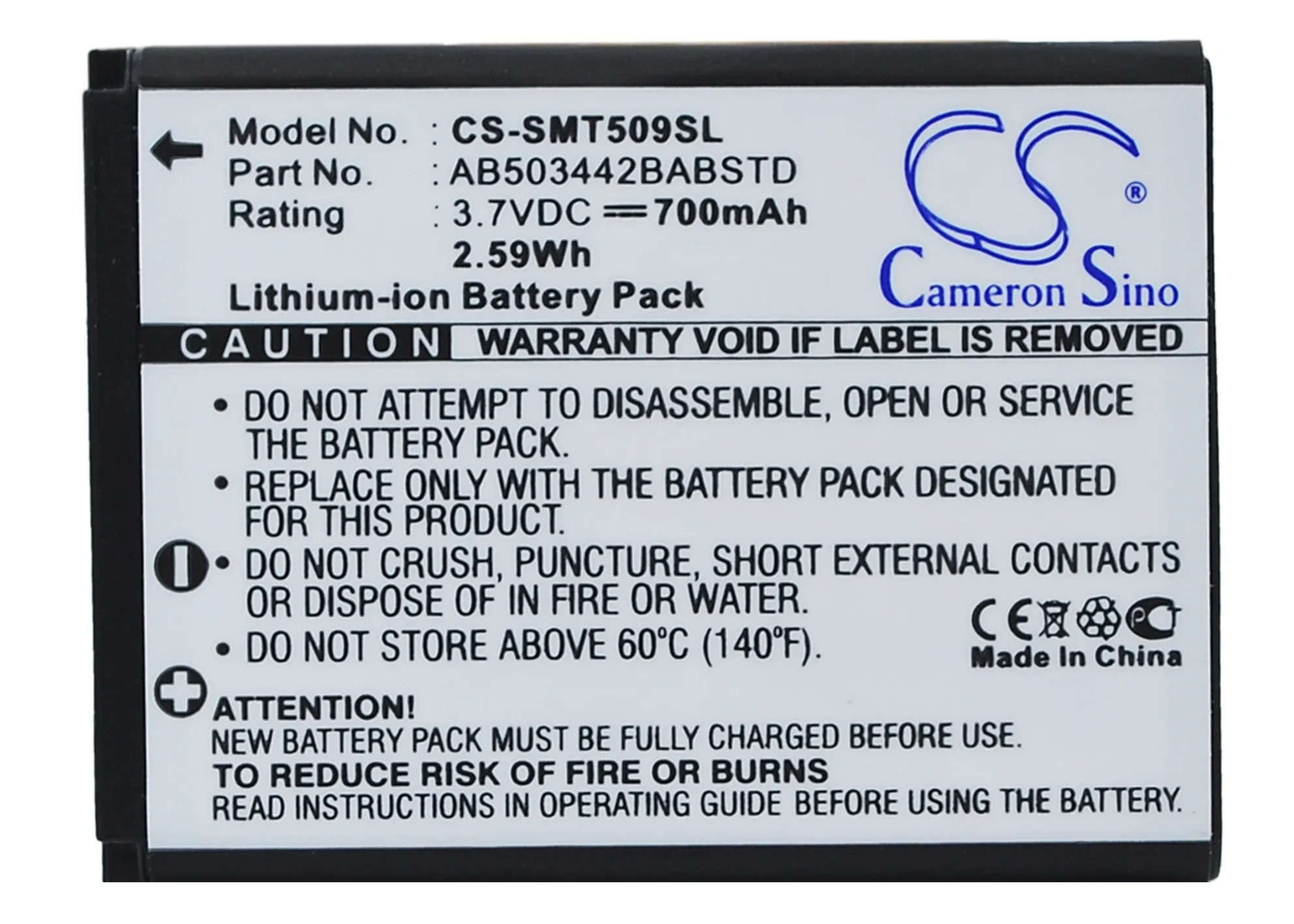 Cameron Sino 700 мАч батарея AB503442BA AB503442BABSTD для Samsung SGH T509 T509s|cameron sino|cameron sino batterybatteries batteries |