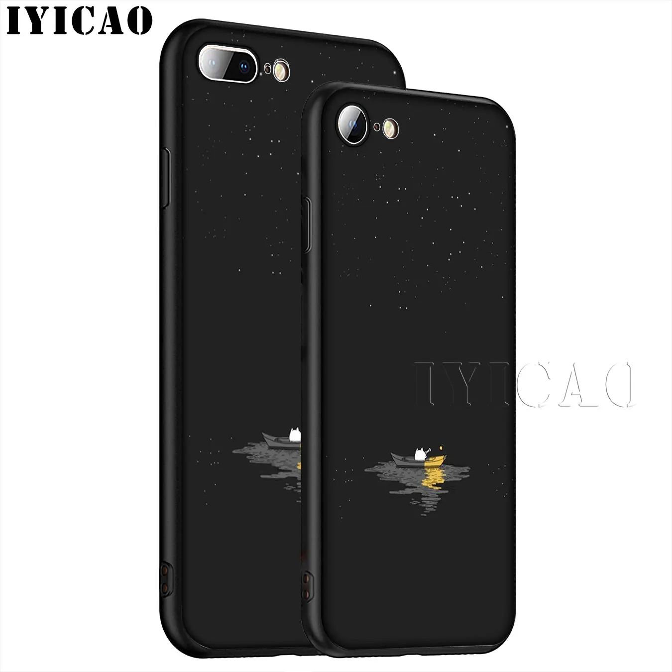 IYICAO милый мягкий силиконовый чехол для iPhone XR X XS 11 Pro Max 6 6S 7 8 Plus 5 5S SE 10 черный из ТПУ |