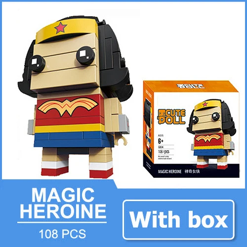 Magic Hero with box Бэтмен Супермен Чудо-Женщина фигурка-конструктор Джокер игрушки Совместимые мини блоки фигурка экшн супер куклы-герои фильм подарок для мальчиков друзей - Цвет: Magic Hero with box