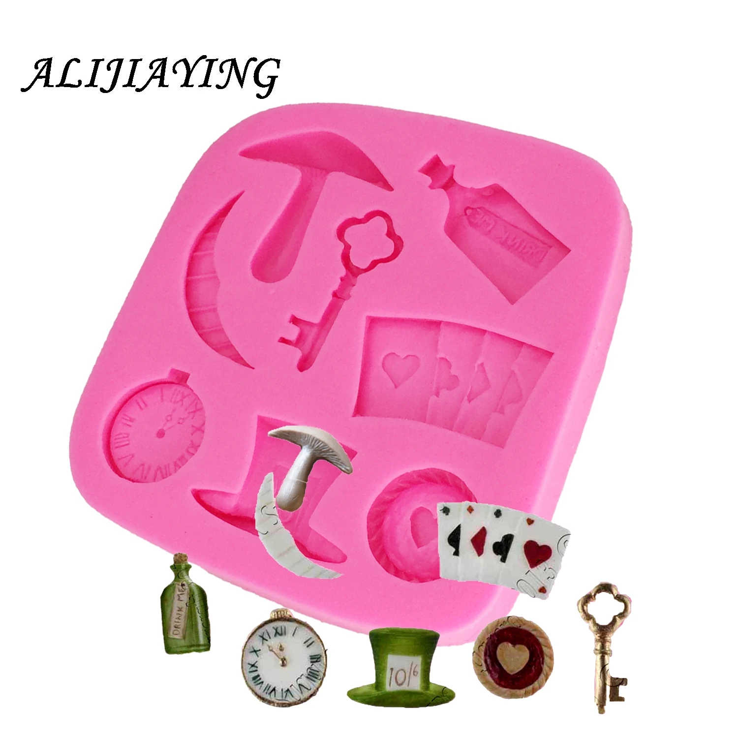 Alice Wonder 3D часы для ключей от покера гриб и шляпа инструменты украшения тортов из