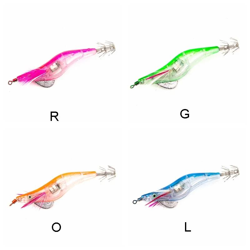 10cm LED Electronic Luminous Shrimp Squid Night Fishing Jigs Lure Wobbler Bass Bait Fish Tackle Tool Accessory | Спорт и развлечения