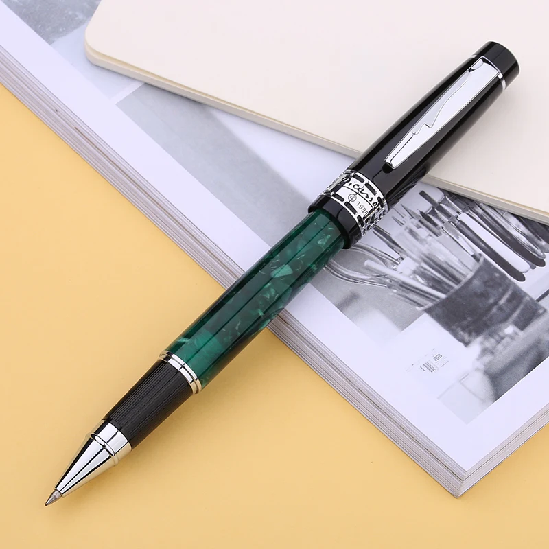 One Pen-Jade Green Пикассо 915 Pimio мраморная целлюлоидная Ручка-роллер с заправкой в три цвета, Подарочная коробка на выбор, ручки с чернилами для письма - Цвет: One Pen-Jade Green