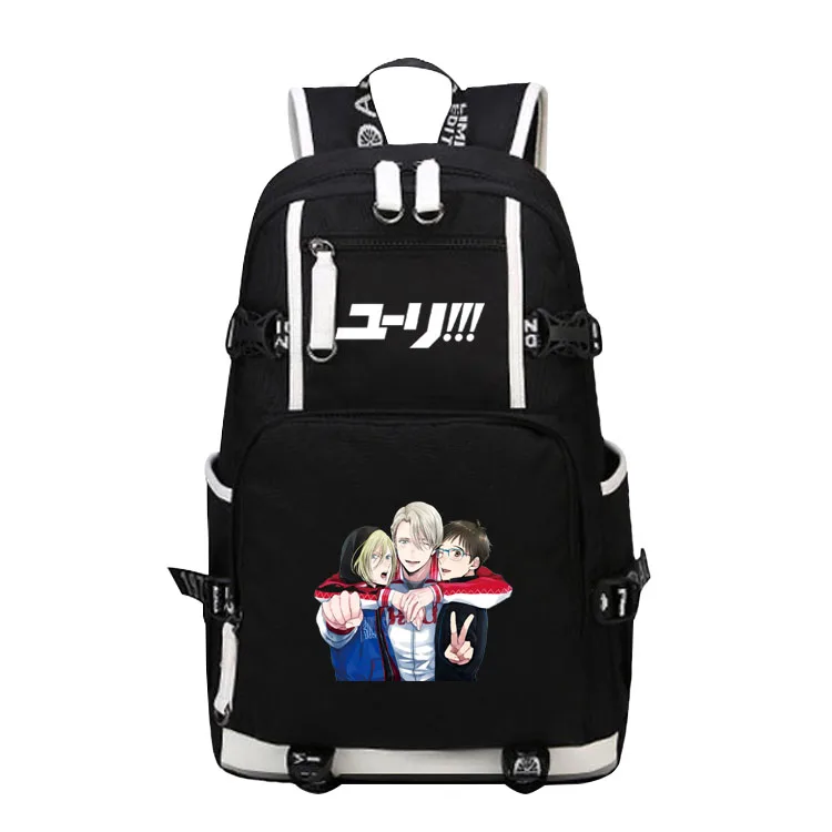 Хит, аниме, YURI on ICE Victor COS, цветной рюкзак с принтом, Mochila, Женский Школьный рюкзак, рюкзак для ноутбука, брезентовые рюкзаки для девочек-подростков
