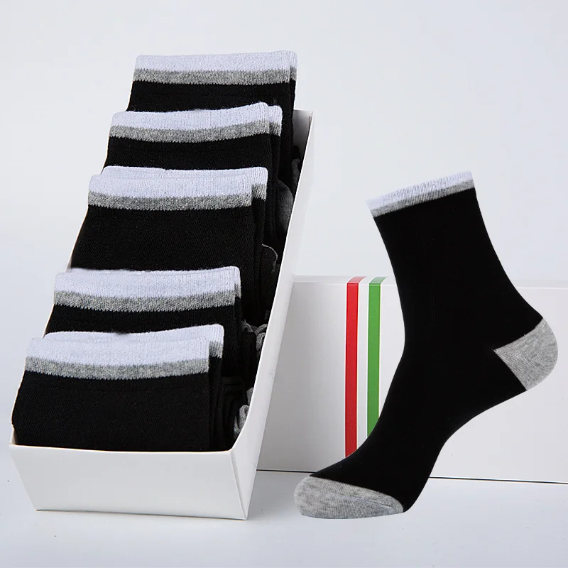 5 пара/лот мужские носки брендовые новые повседневные бизнес антибактериальные