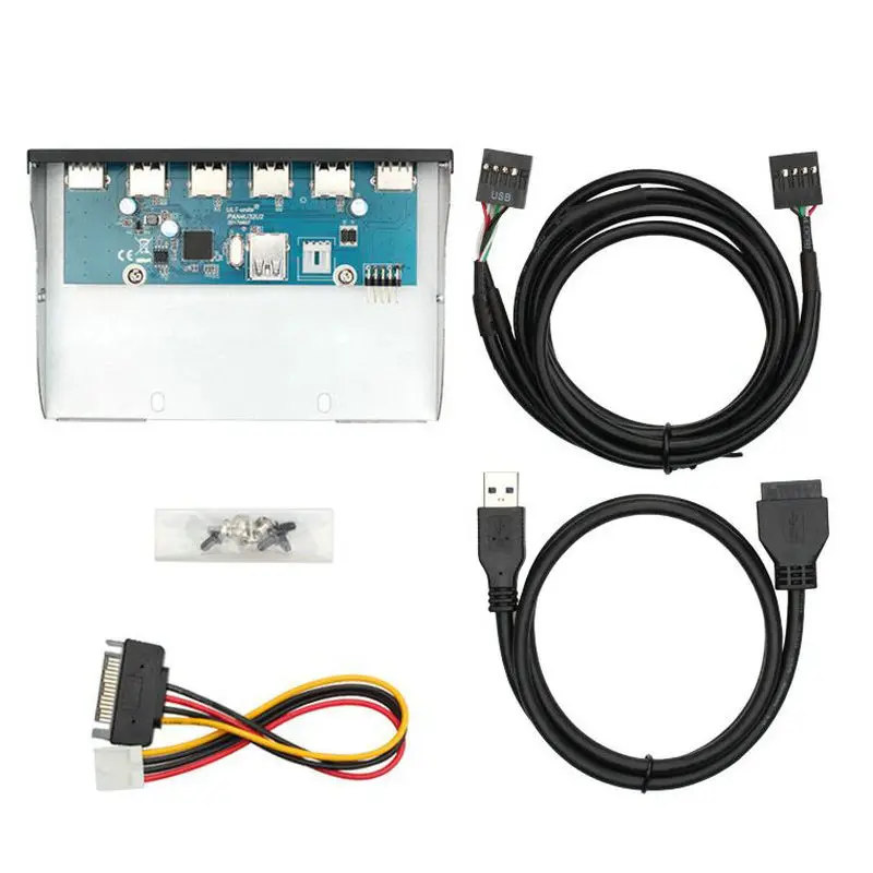 Грейт-к 19Pin+ 9Pin 2 порта USB2.0+ 4 порта USB 3,0 концентратор Передняя панель комбинированный кронштейн адаптер для рабочего стола внутренний 3," CD DVD rom