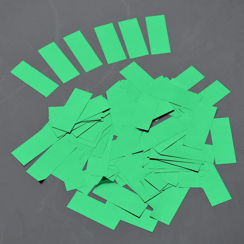 Green Retangular 2*5 см Фольга для домашних животных конфетти измельченные блестки confettis de