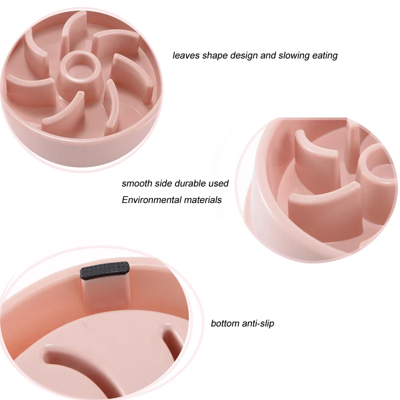 Pet Dog Slowing Eating Bowl Leaves Shape Funny Feeders Prevent Choke Pets Bowls For Puppy Small Cat Food PB029 | Дом и сад