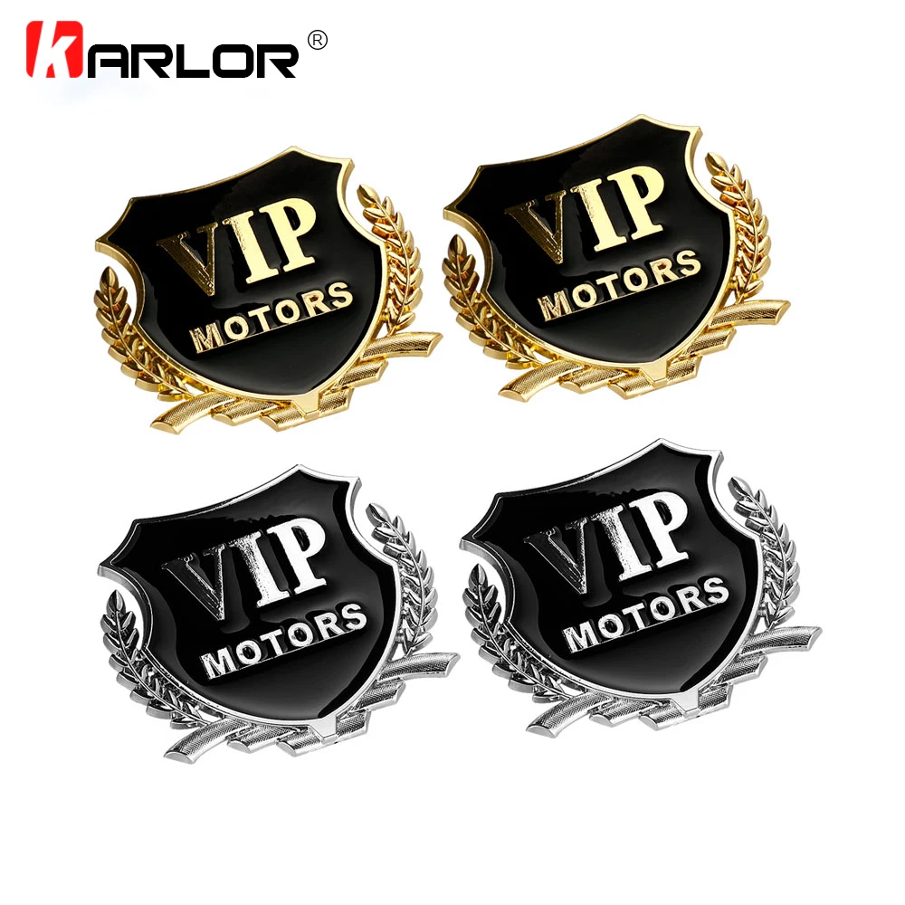 2 шт./компл. VIP MOTORS 3D Металлическая Автомобильная хромированная эмблема бейдж