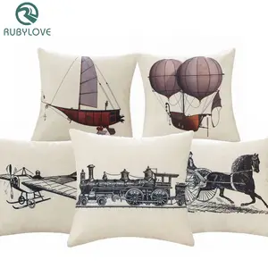 Чехол для подушки в винтажном стиле, льняная хлопковая наволочка для сидения автомобиля, стула, домашний декор