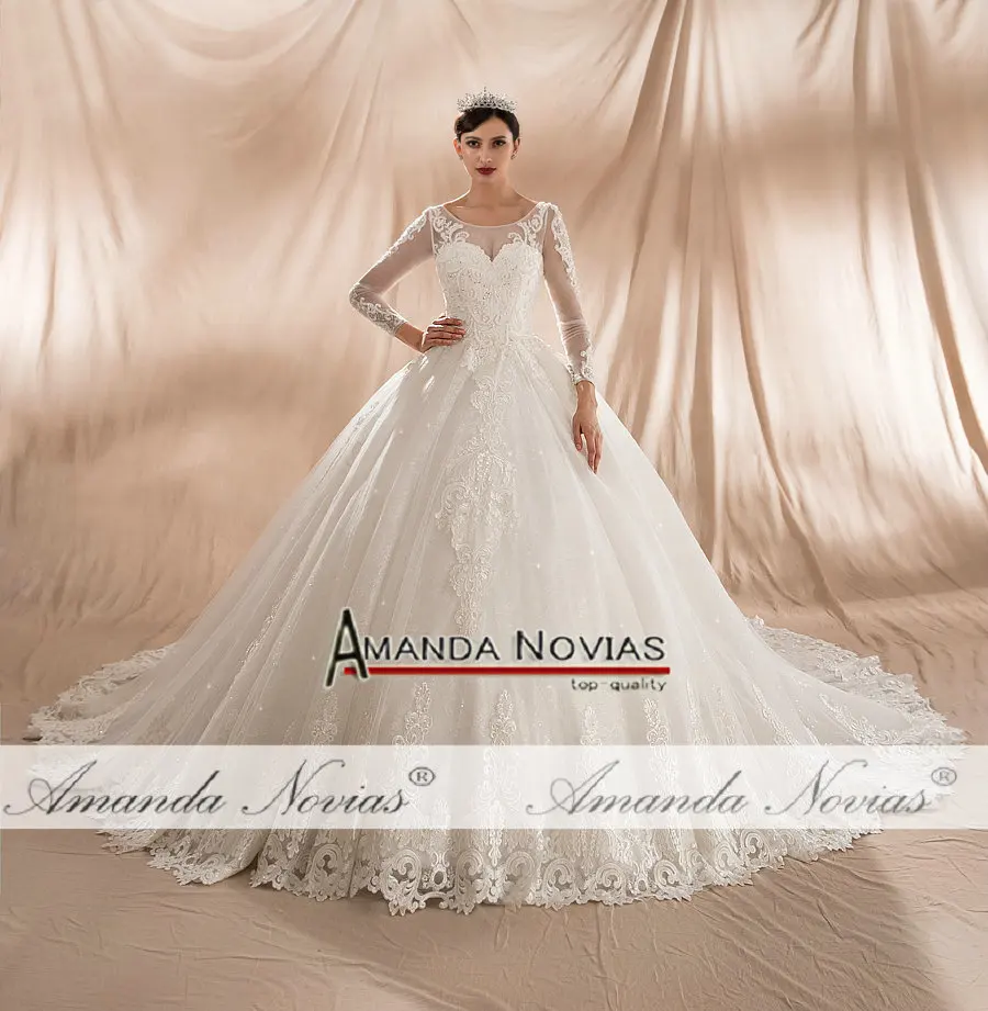 Robe de mariee 2020 Модное пышное свадебное платье бальное с длинным шлейфом Свадебное