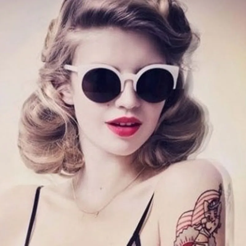 Новый дизайн женские очки кошачьи глаза модный стиль разноцветные меркуриевые