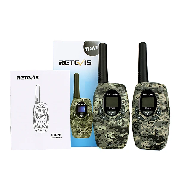 2 шт. RETEVIS RT628 Мини Портативная рация для детей PMR радио 4 цвета 0,5 Вт PMR PMR446 FRS VOX 2 способ радио Рождественский подарок игрушка Walk Talk