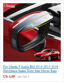Для Mazda 3 Axela BM хэтчбек хромированный противотуманный светильник, накладка на заднюю панель багажника, декоративная накладка для автомобиля