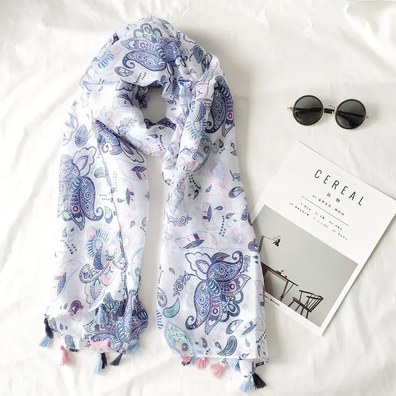 

2018 New Design Cashew nuts print color tassel cotton scarf-women fashion wrap shawl Muslim hijabs scaves echarpe muffler 10pcs