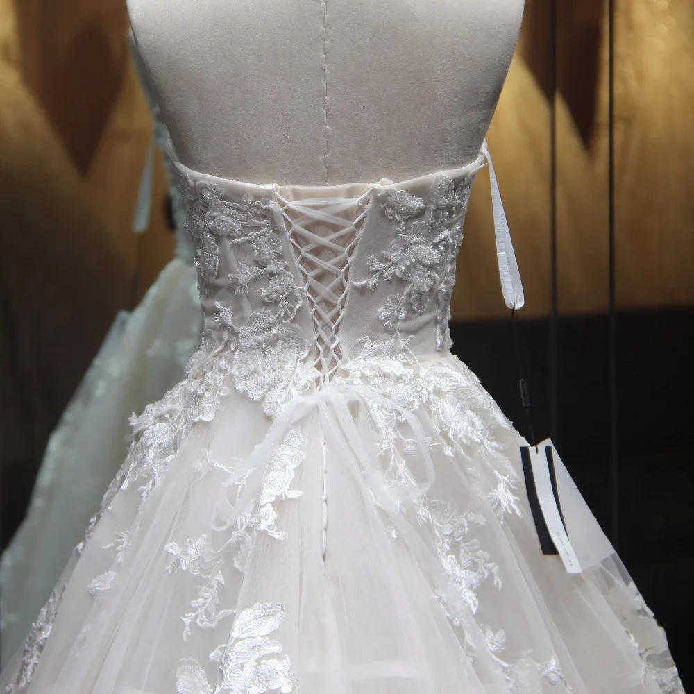 vestido longo Newest Style A-line Wedding Dresses Corset Back Appliques Tulle Bridal Gown vestidos de noiva | Свадьбы и торжества