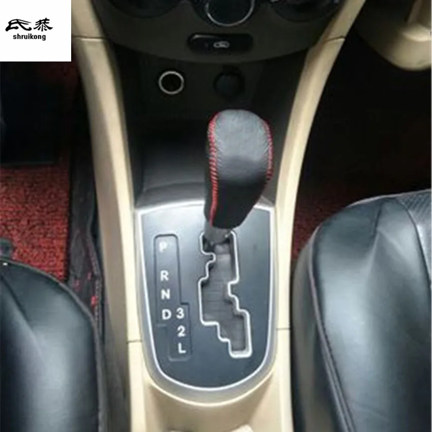 Чехол из натуральной кожи для ручного тормоза и стояночного AT/MT 1 шт. Hyundai solaris 2010