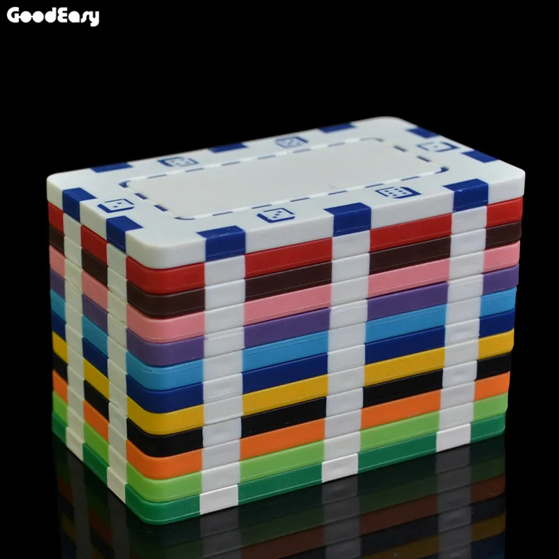 25 шт./лот ABS квадратные фишки Техасского покера набор металлических монет для