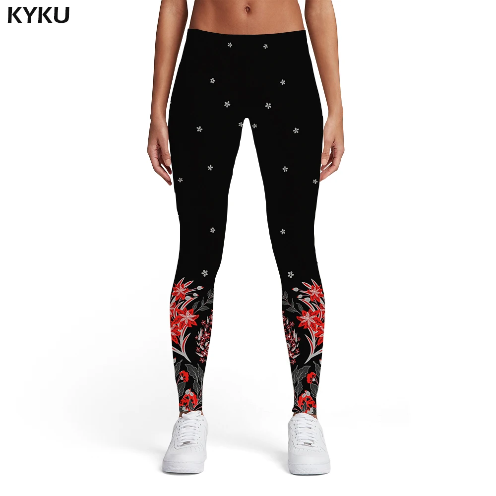 KYKU Brand Rainbow Leggings Women Colorful Sport Psychedelic Sexy Stripes Printed pants Gothic 3d Print Womens Leggings Pants