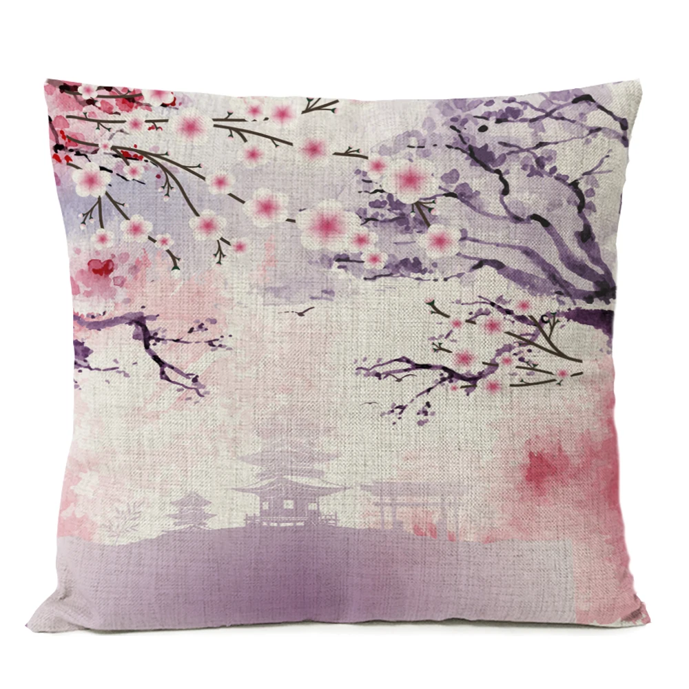 Японские подушки Fuji Cherry декоративные для дома японская Подушка Ukiyo e с узором