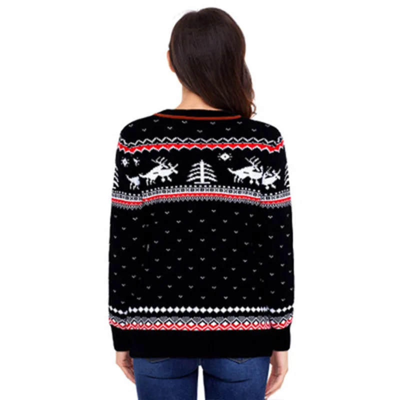 Hot Sale Knit Sweater In Stock Winter Pullover Christmas Jumper Pull Oversize Femme Halloween New Arrival Black | Женская одежда