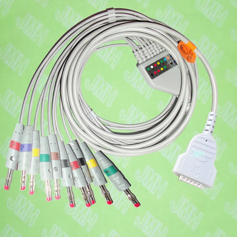 

Compatible with GE/Hellige MicroSmart, MAC500/1200 EKG 10 lead,One-piece cable and leadwires,15PIN,4.0 red banana,IEC or AHA.