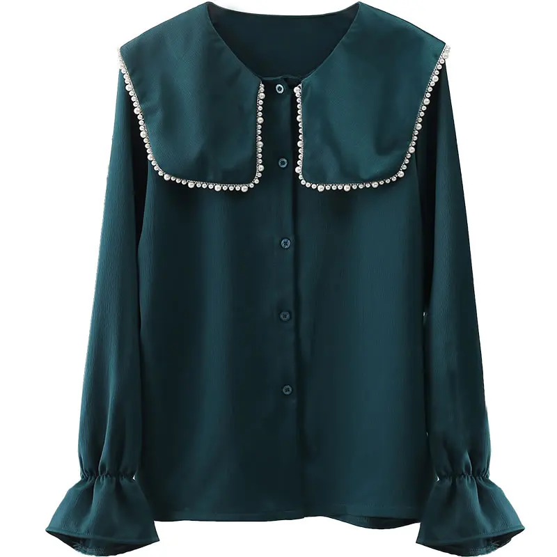 [HG] 2019 Весенняя корейская модная Новая женская блузка Повседневная рубашка с