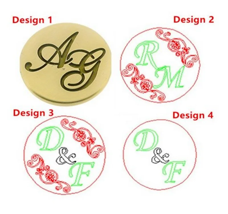 Винтажное изготовление на заказ две буквы монограмма персонализированная