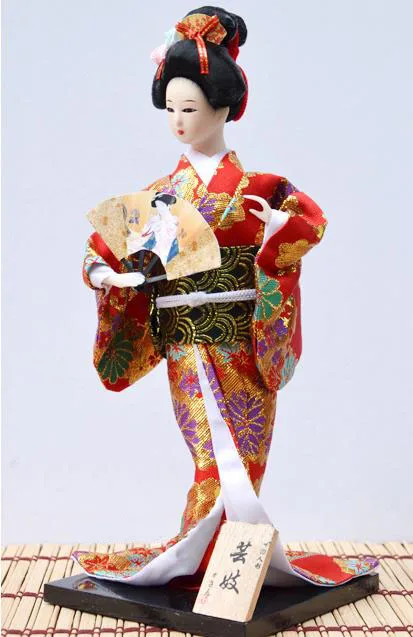 Новое японское кимоно из ткани Япония Красота антикварные куклы гейши Свадебные