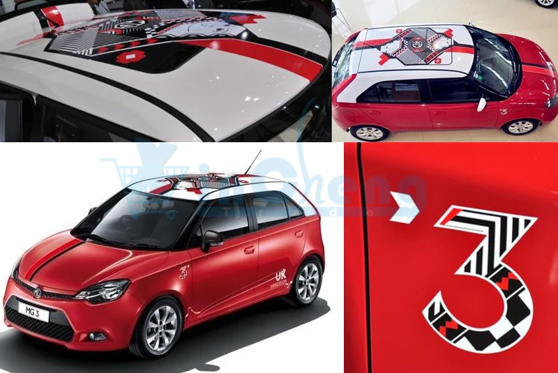 Кузова автомобиля stlying тянуть цветы гирлянда покер коробка Q наклейки для MG3|car sticker|sticker for carflower stickers cars |