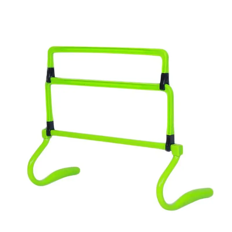 Зеленый New Hurdle Foldable Removable Football Barrier Frame Soccer Assembled Adjustment Height Barrier For Training Sensitive Speed - Цвет: Зеленый