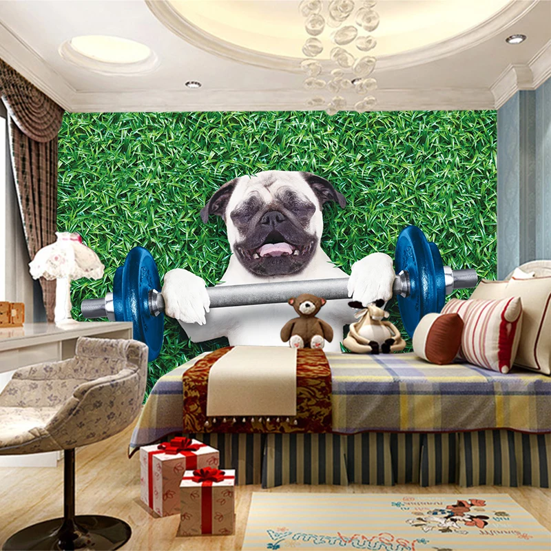 ПВХ-постер на заказ с изображением милой собаки для тяжелой атлетики картины