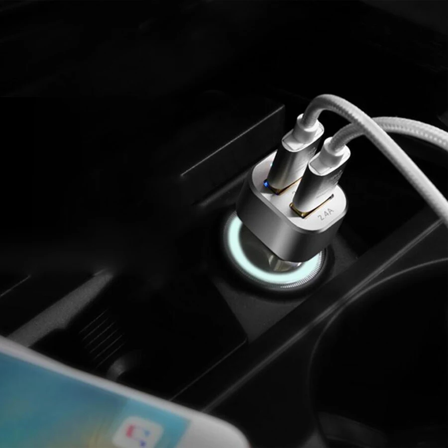 Sumpk двойной зарядное устройство USB 4.8A мини универсальное-Быстрое Автомобильное зарядное устройство для путешествий, походная Зарядка для телефона iphone 6 7 8 для samsung Xiaomi