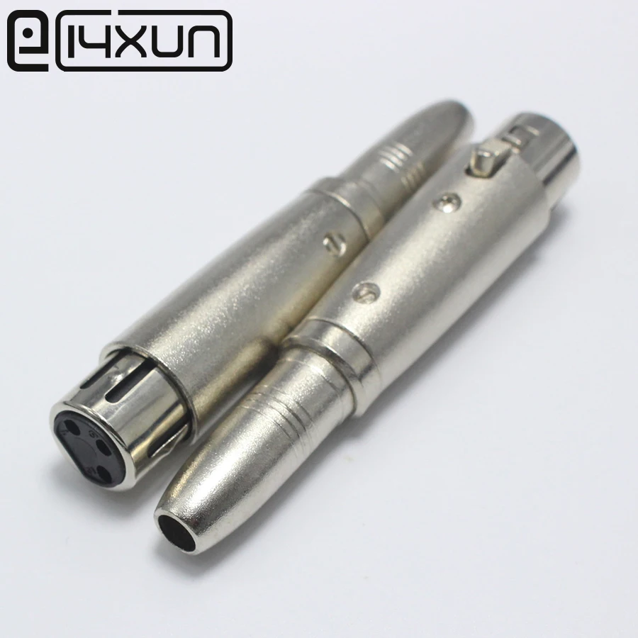 EClyxun 1 шт. металлический XLR 3-контактный переходник с гнездовым разъемом на гнездо 6