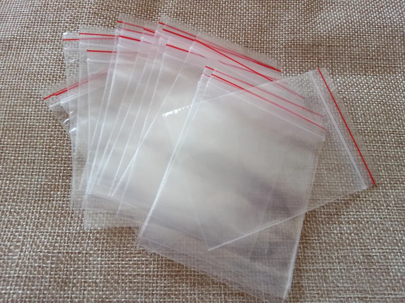 

500pcs Jewelry Ziplock Zip Zipped Lock Reclosable Plastic Poly Clear Storage Bags Thickness 0.08mm