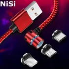 Магнитный кабель NiSi USB, 1 м, 3,28f, поворот на 360 градусов, для быстрой зарядки смартфона