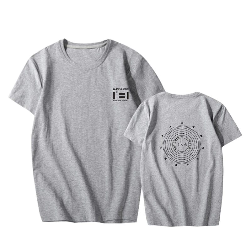 KPOP WANNA ONE Album Power of Destiny Tees Hip Hop Tshirt T Shirt Short Sleeve Tops T-shirts PT1003 | Женская одежда
