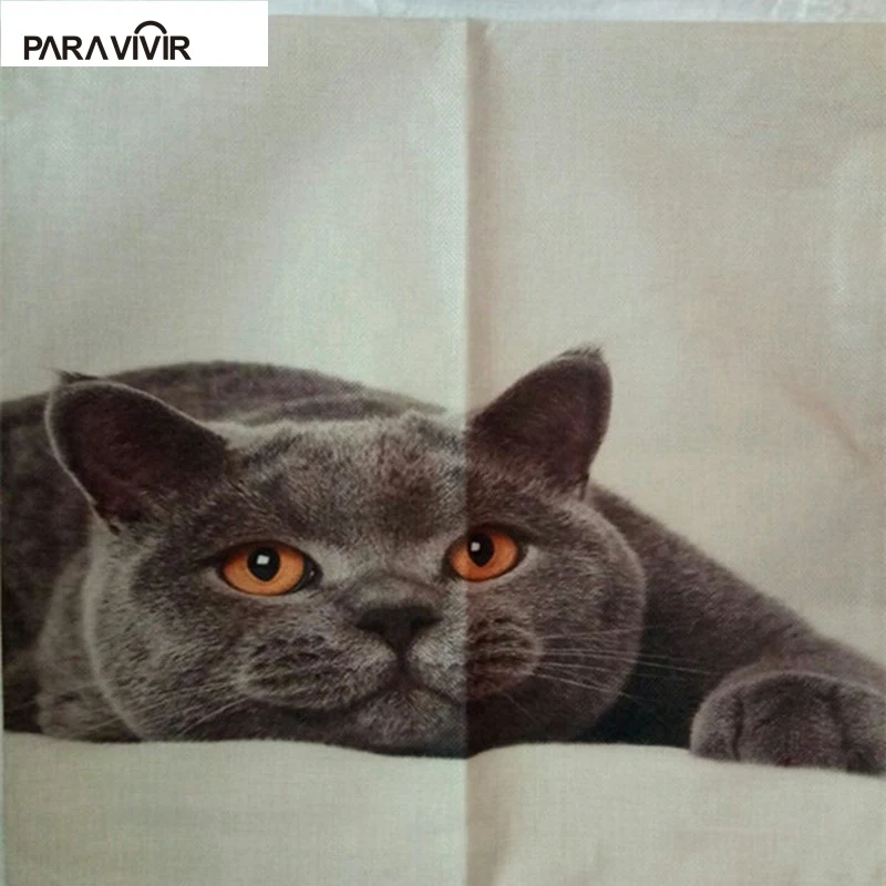 Товары для кошек Чехлы подушек 3D эффект с принтами животных принципиально cojin