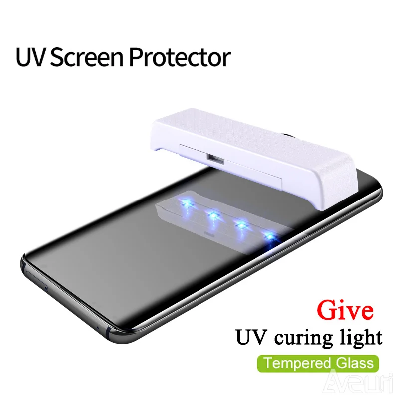 Закаленное стекло для Samsung Galaxy S10 Plus + S10E Защитное экрана UV Ligh S9 Note 9 | Мобильные