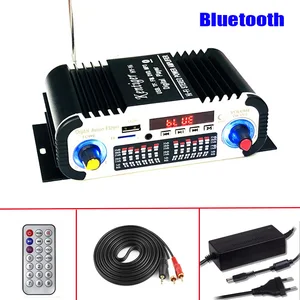 Мини-усилитель Kentiger HY-V6 с Bluetooth, TF, USB, FM-радио, DC 12 В, Hi-Fi, стерео усилитель мощности с пультом дистанционного управления для автомобиля и дома